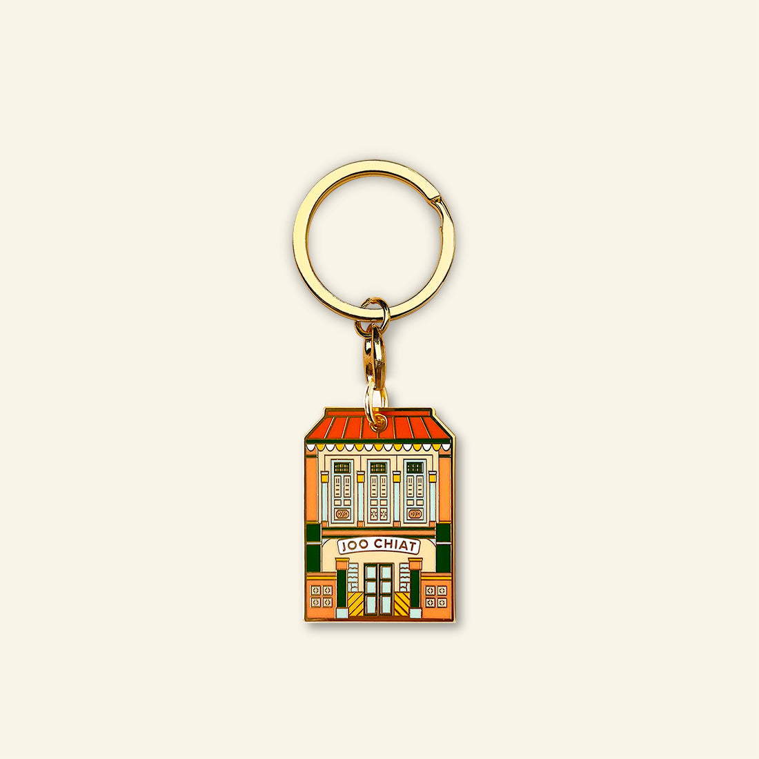 Keychain – Gold Plated Joo Chiat Shophouse