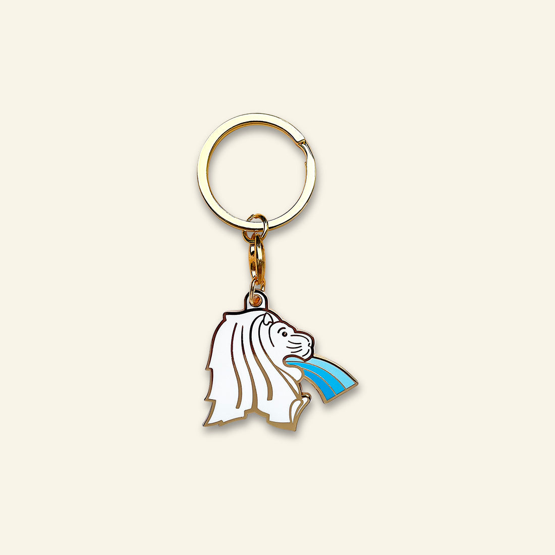 Keychain – Merlion Water Spout